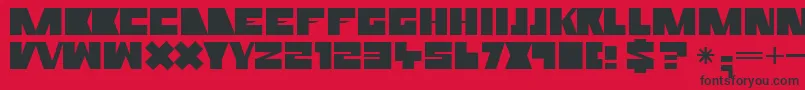 Rammr Font – Black Fonts on Red Background