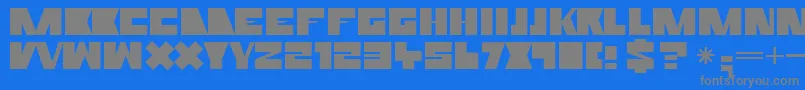 Rammr Font – Gray Fonts on Blue Background