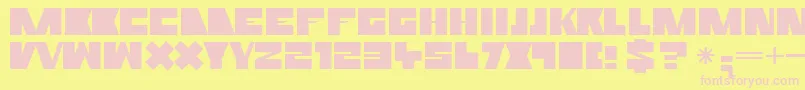 Rammr Font – Pink Fonts on Yellow Background