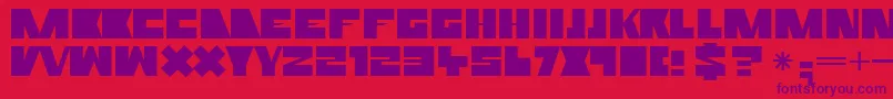 Rammr Font – Purple Fonts on Red Background