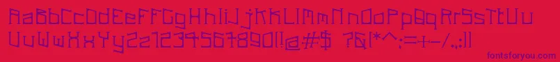 ArdeckRegular Font – Purple Fonts on Red Background