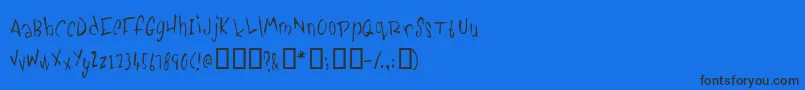 Шрифт Pickabil – чёрные шрифты на синем фоне