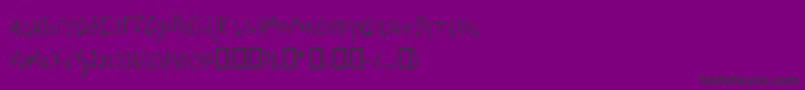 Pickabil-Schriftart – Schwarze Schriften auf violettem Hintergrund