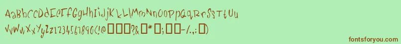 Pickabil Font – Brown Fonts on Green Background