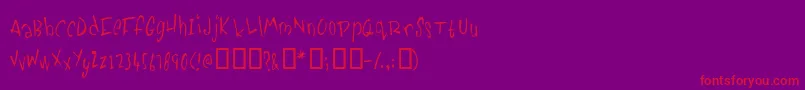 Pickabil Font – Red Fonts on Purple Background