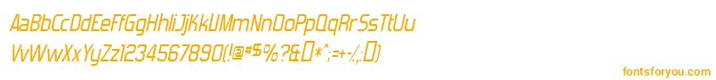 フォントForgottenFuturistItalic – オレンジのフォント