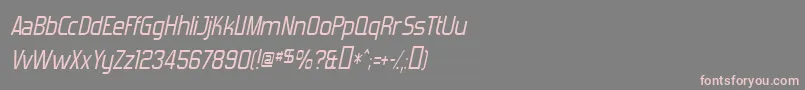Шрифт ForgottenFuturistItalic – розовые шрифты на сером фоне