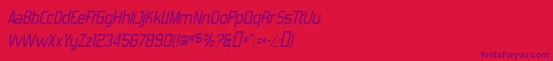 ForgottenFuturistItalic Font – Purple Fonts on Red Background