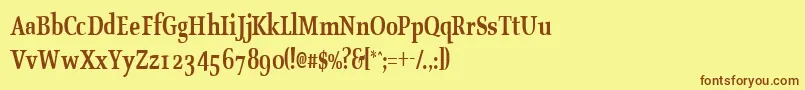 Más sobre la fuente OldstylecondensedBold fuente OldstylecondensedBold – Fuentes Marrones Sobre Fondo Amarillo