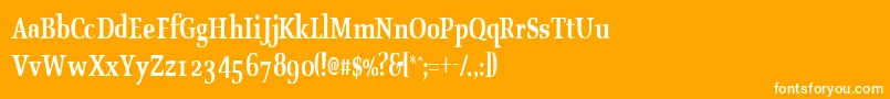 Шрифт OldstylecondensedBold – белые шрифты на оранжевом фоне