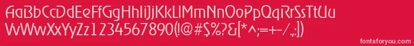 RevelLight Font – Pink Fonts on Red Background