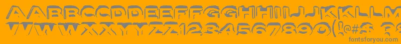 フォントLetterseta – オレンジの背景に灰色の文字