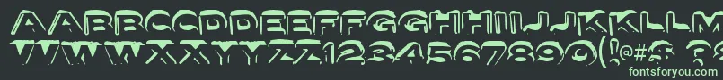 Letterseta Font – Green Fonts on Black Background