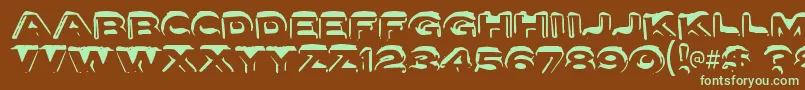 Letterseta Font – Green Fonts on Brown Background