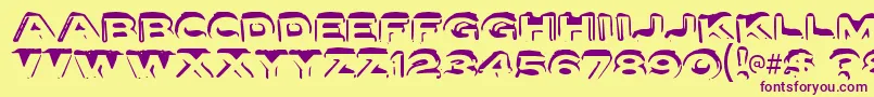 Letterseta Font – Purple Fonts on Yellow Background