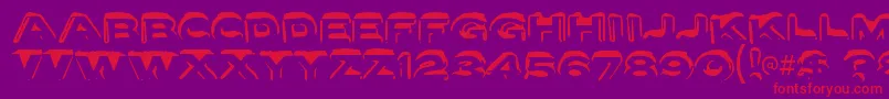 Letterseta Font – Red Fonts on Purple Background