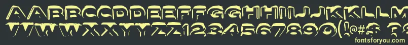 Letterseta Font – Yellow Fonts on Black Background