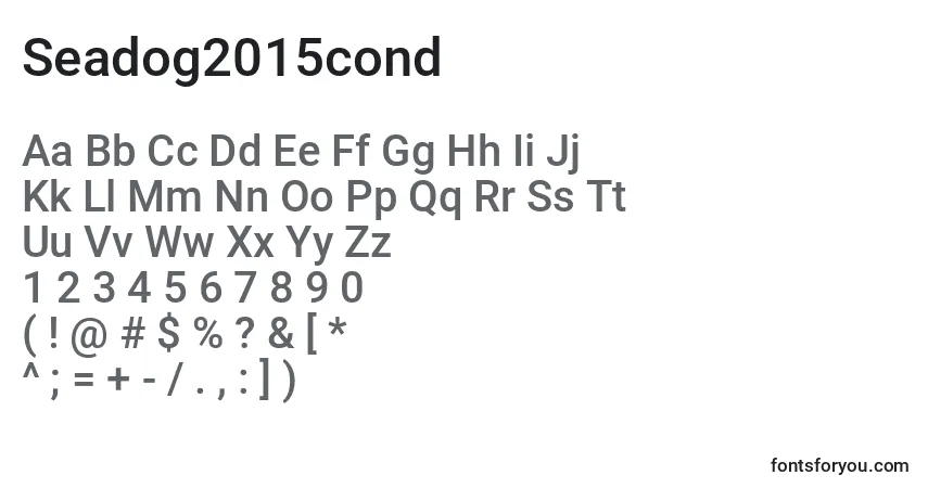 Seadog2015condフォント–アルファベット、数字、特殊文字