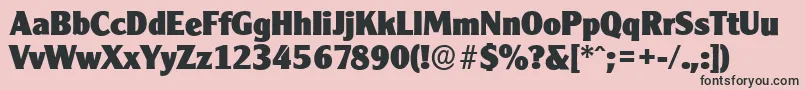 CleargothicserialHeavyRegular Font – Black Fonts on Pink Background