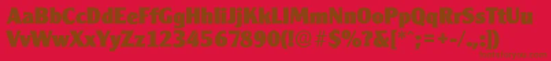 CleargothicserialHeavyRegular Font – Brown Fonts on Red Background