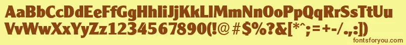 CleargothicserialHeavyRegular Font – Brown Fonts on Yellow Background