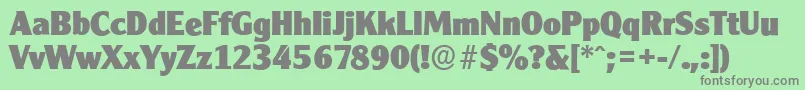 CleargothicserialHeavyRegular Font – Gray Fonts on Green Background