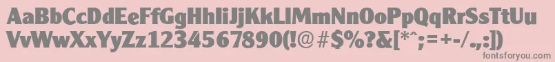 CleargothicserialHeavyRegular Font – Gray Fonts on Pink Background