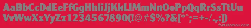 CleargothicserialHeavyRegular Font – Gray Fonts on Red Background