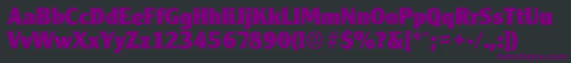 CleargothicserialHeavyRegular Font – Purple Fonts on Black Background