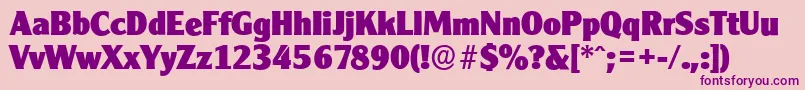 CleargothicserialHeavyRegular Font – Purple Fonts on Pink Background