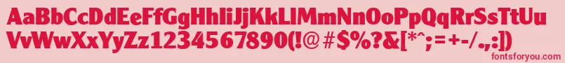 CleargothicserialHeavyRegular Font – Red Fonts on Pink Background