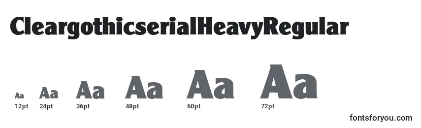 CleargothicserialHeavyRegular Font Sizes