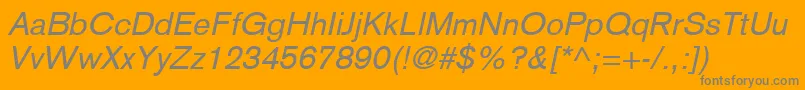 BasiccommercialLtItalic Font – Gray Fonts on Orange Background