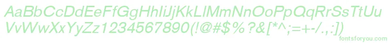 BasiccommercialLtItalic Font – Green Fonts on White Background
