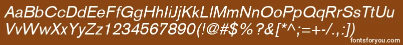 BasiccommercialLtItalic Font – White Fonts on Brown Background
