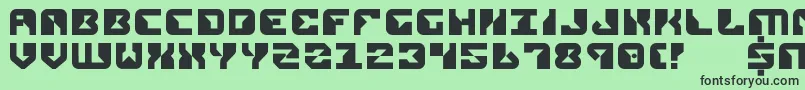 Rep2 Font – Black Fonts on Green Background
