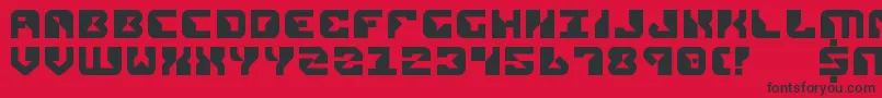 Rep2 Font – Black Fonts on Red Background