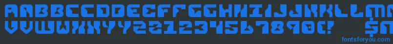 Rep2 Font – Blue Fonts on Black Background