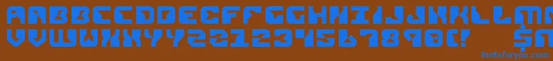 Rep2 Font – Blue Fonts on Brown Background