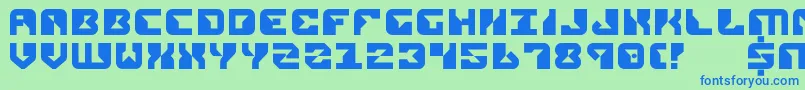 Rep2 Font – Blue Fonts on Green Background