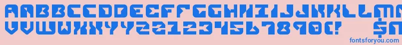 Rep2 Font – Blue Fonts on Pink Background