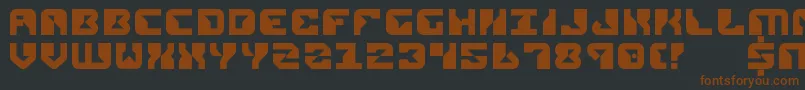 Rep2 Font – Brown Fonts on Black Background