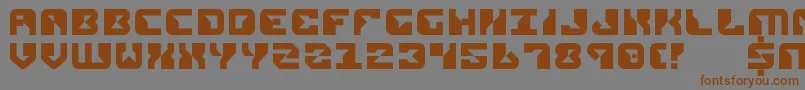 Rep2 Font – Brown Fonts on Gray Background