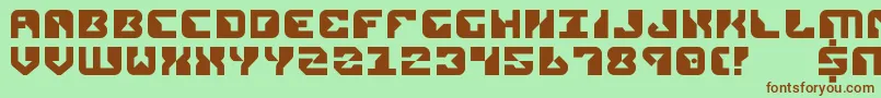 Rep2 Font – Brown Fonts on Green Background