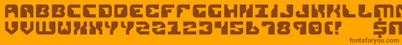 Rep2 Font – Brown Fonts on Orange Background