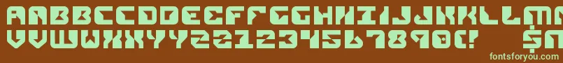 Rep2 Font – Green Fonts on Brown Background