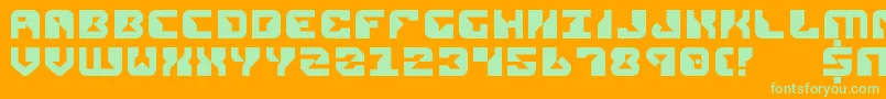 Rep2 Font – Green Fonts on Orange Background