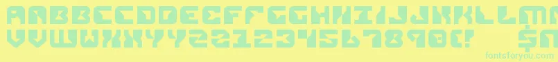 Rep2 Font – Green Fonts on Yellow Background