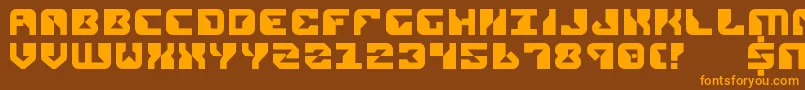 Rep2 Font – Orange Fonts on Brown Background