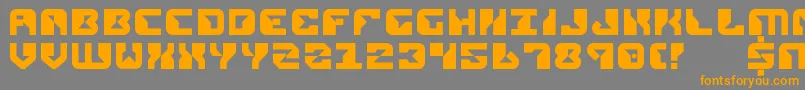 Rep2 Font – Orange Fonts on Gray Background